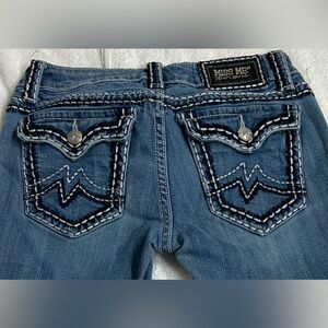 Miss Me Denim Jeans with Embroidered Pockets